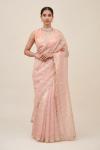 Pastel Pink Organza Saree