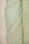 Pastel Light Green Organza Saree