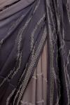 Charcoal Grey Satin Saree