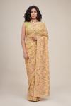 Mocassin Yellow Georgette Saree