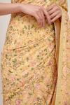 Mocassin Yellow Georgette Saree