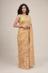 Mocassin Yellow Georgette Saree