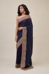 Berry Blue Georgette Saree