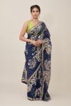 Nilofer Blue Organza Saree