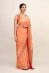 Marigold Georgette Saree