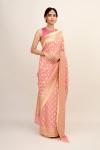 Whimsy Pink Georgette Saree