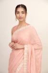 Dahlia Pink Crepe Saree