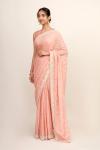 Dahlia Pink Crepe Saree