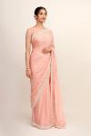 Dahlia Pink Crepe Saree