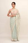 Love-in-Blue Organza Saree