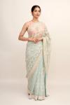 Love-in-Blue Organza Saree