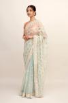 Love-in-Blue Organza Saree