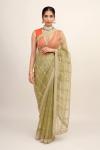 Fern Green Organza Saree