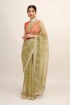 Fern Green Organza Saree