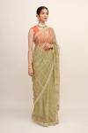 Fern Green Organza Saree