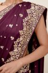 Syrah Wine Satin Saree