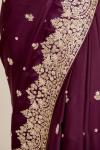 Syrah Wine Satin Saree