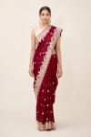 Barn Red Satin Saree