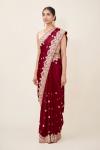 Barn Red Satin Saree