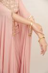 Old Rose Pink Georegette Cape Suit