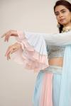 Powder Blue Georegette Lehenga