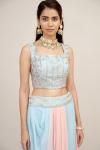 Powder Blue Georegette Lehenga