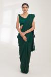 Emerald Sequin Georgette Saree