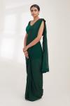 Emerald Sequin Georgette Saree