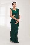 Emerald Sequin Georgette Saree