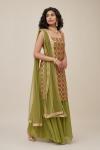 Olive Green Georegette Sharara