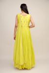 Lime Green Georegette Anarkali