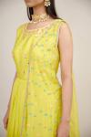 Lime Green Georegette Anarkali