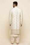 Pearl White Silk Sherwani 