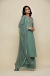 Sage Green Georegette Palazzo Suit