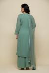 Sage Green Georegette Palazzo Suit