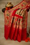 Red Paithani Pure Zari Silk Saree