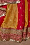 Red And Yellow Silk Lehenga