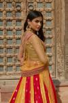 Red And Yellow Silk Lehenga