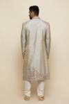 Green Tint Silk Sherwani