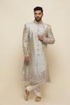 Green Tint Silk Sherwani