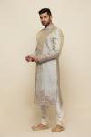 Green Tint Silk Sherwani