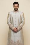 Green Tint Silk Sherwani