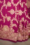 Rani Pink Pure Zari Silk Saree