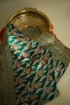 Bottle Green Puri Zari Silk Saree