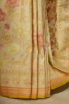 Ivory Pure Zari Silk Saree