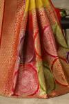 Yellow rangkaat Banarasi Silk Saree