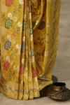 Yellow Pure Zari Silk Saree