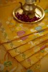 Yellow Pure Zari Silk Saree