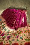 Pink Paithani Banarasi Silk Saree