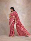 Earth Red Tussar Silk Saree